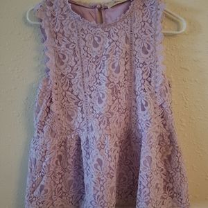 Andree lilac lace tank, size small
